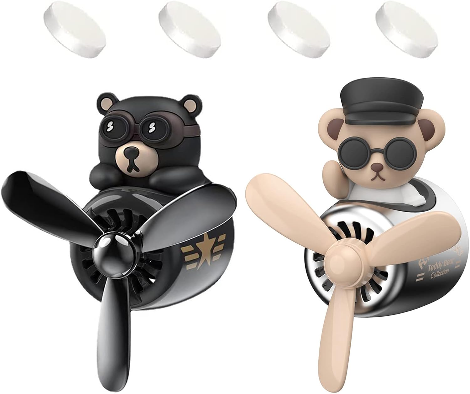 Diffuser Prop 2 count Air Fresheners, Cute Bear Diffuser, Propeller Air Outlet Vent ...