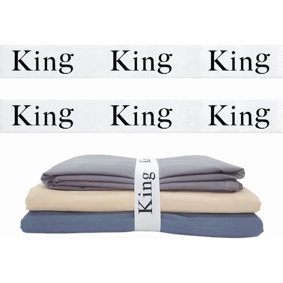 2 count Bed Sheet Organizer Bands, Closet Organization Sheet Straps, Linen Labels Bedding Bands, Elastic Bed Sheet Storage Sheet Keepers ()