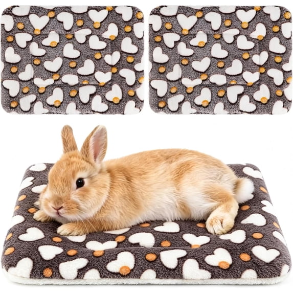 2 count Bunny Bed, Washable Bed, Double-Sided Fleece Sleeping Pad for ...