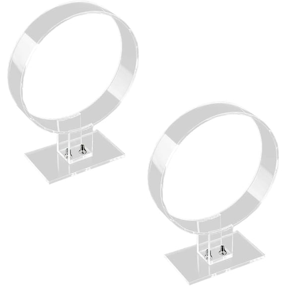 2 count Clear Headband Display Stand Single Headband Holder Hairband Display Stand Hair Hoop Holder Headband Organizer, Transparent