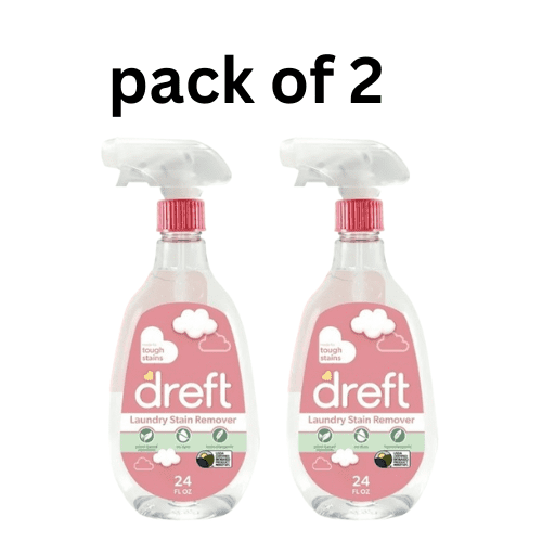 2 count Dreft Plant Based Baby Spray and Wash Laundry Stain Remover, Baby Essentials, 24 oz