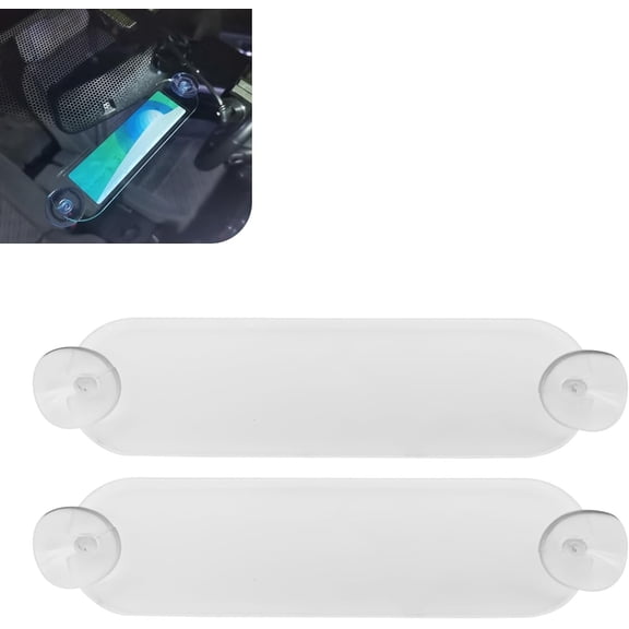 2 count EZ Pass Holder, Windshield Ipass Sticker Holder, Transponder Holder, Windshield Sticker Holder with Suction Cups, for Toll Passes (Transparent)