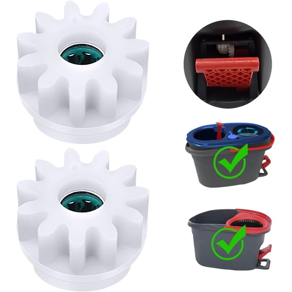 2 count Easy Mop Pedal Broom Spin Mop Replacement Way Clutch Bearing Bucket Gear Sprockets Repair Compatiable with Oceda Vilida and Market 90% Spin Mop System (2 Pcs Bearing Bucket Gears)