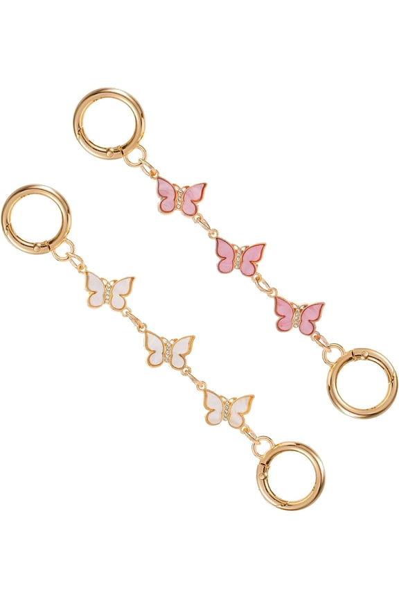 2 count  Enamel Flower Purse Extender Chain - Bag Charm Replacement Extension Chain for  Bags Handlebag