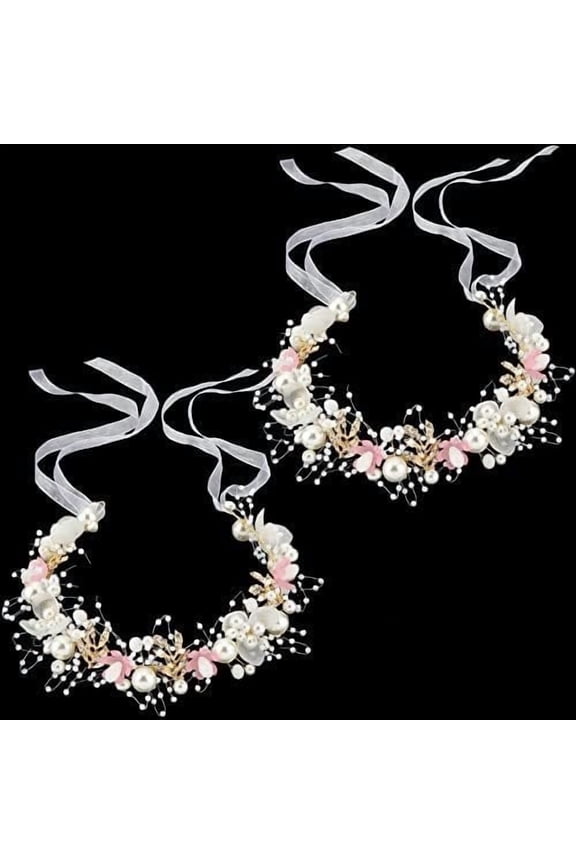 2 count Flower Girl Headpiece, Flower Girl Hair Accessories Rhinestone Princess Headband Bridal Hair Headband for Wedding First Communion()