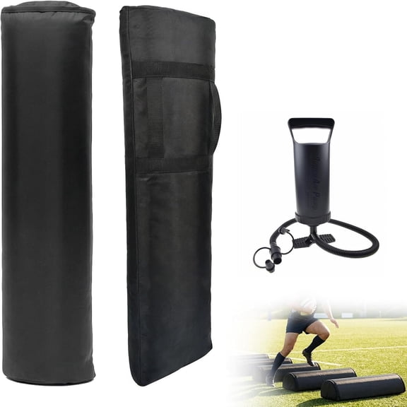 2 count Inflatable Football Step Over Dummy with Air Pump, Tackle Dummy with Handles for Easy Storage & Portability, Football  Equipment for Enhancing Footwork Drills/Athletic Skills