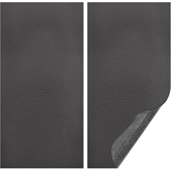 2 count Leather Repair Patch Tape, Vinyl Patch, 4 x 8 Inches PU Vinyl Repair Patches for Upholstery Seat, Self Adhesive Leather Repair Patches for Furniture, Couch, Sofa, Seats (Gray)