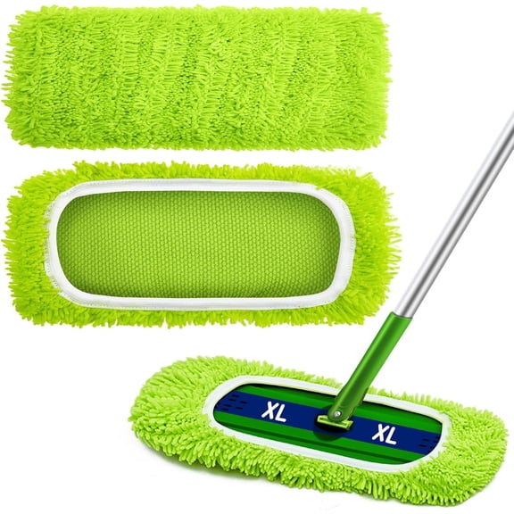 2 count Mop Refill Pads Replacement Compatible with XL Sweeper 17" x 5" Microfiber Mops Floor Cleaning Supplies (Handle is Not Included)