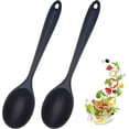 thumbnail image 1 of 2 count  Nonstick Mixing Spoon,  Spoons for Cooking Heat Resistant, Cooking Utensil for Kitchen Cooking Baking Stirring Serving (Black), 1 of 5