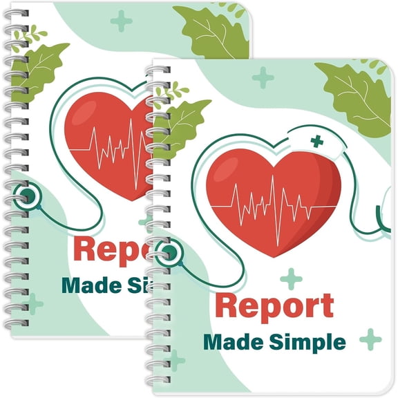 2 count Nurse Report Sheet Notebook Handoff Logbook for Organizing Notes Appreciation Gifts Student Clinical Supplies 8.27 X 5.9inch