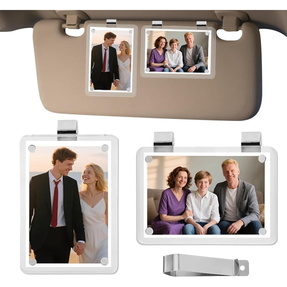 2 count Picture Holder, Visor Clip, Visor Photo Clip, Personalized Photo Holder Accessories Photo Holder, Picture Frame Suitable for Adding Family or Personal Photos