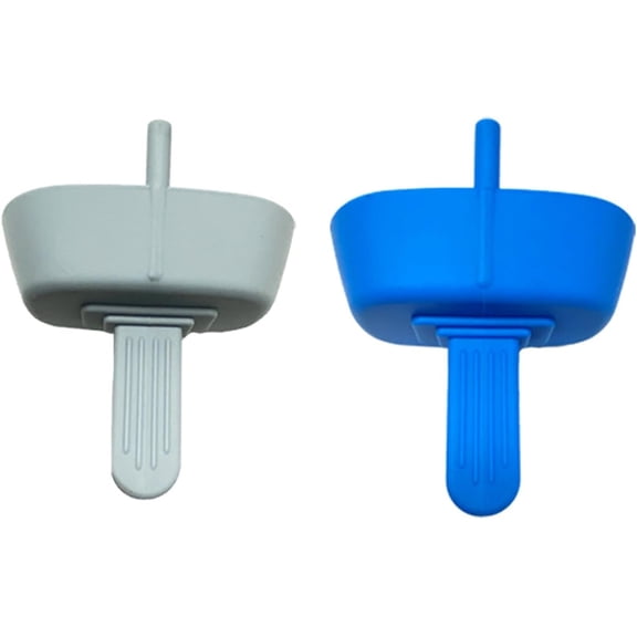 2 count Popsicle Holders, Ice Pop Sleeves with in Straw, No Drip Popcical Holder (Grey Blue)