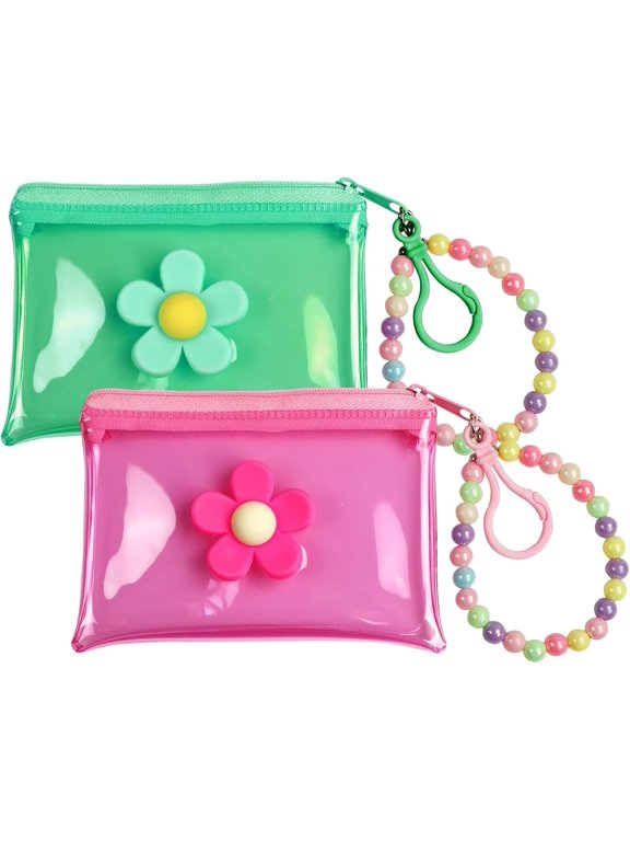 2 count Purse Wallets for Girls Cute Small Pouch With Zipper