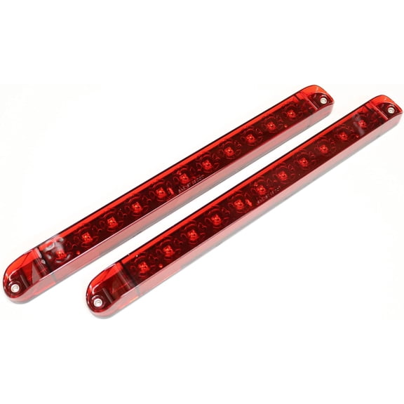 2 count Red 17" 11 Trailer Light Bar Sealed Stop Turn Tail Park Light Trailer Clearance Marker ID Bar