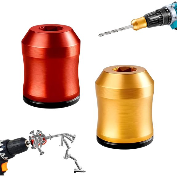 2 count  Screw Ring,1/4"(6.35 mm) Universal  Screw Holder,Removable  Bit Holder,   Ring, Drill Bit Holder for Hex  and Power Bits