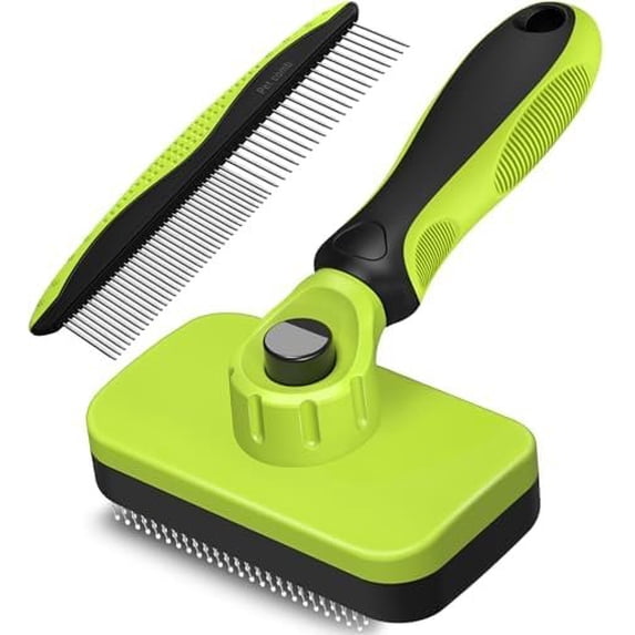 Curated visual reference: Long Hair Cat De Matting Tool Spray Reference: 2 Count Self Cleaning Slicker Brush Comb