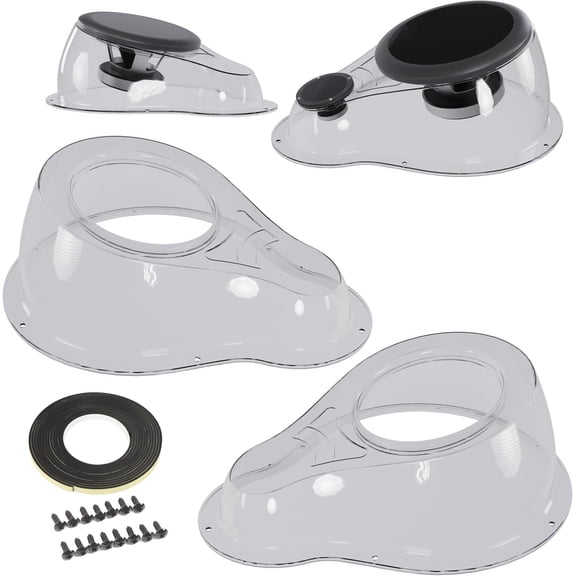 2 count Speaker&Tweeter Boxes for 6.5" Speakers for UTV ATV RV Boat Trunk Golf Cart Marine, Speaker Enclosures Pods Mount Spacer Rear Deck Kick Panel Box (Transparent)