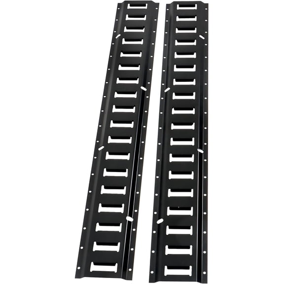 2 count Track Tie Down Rail 3 for Garages Tie Downs Track Bar Rails Coat Black 2000 lbs