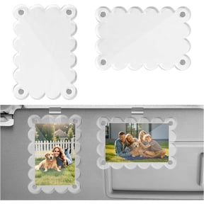 2 count Visor Picture Holders, 3.5 x 2.4 Inch Sun Visor Photo Frames, Transparent Personalized Sunvisor Clip Photo Display Frame for