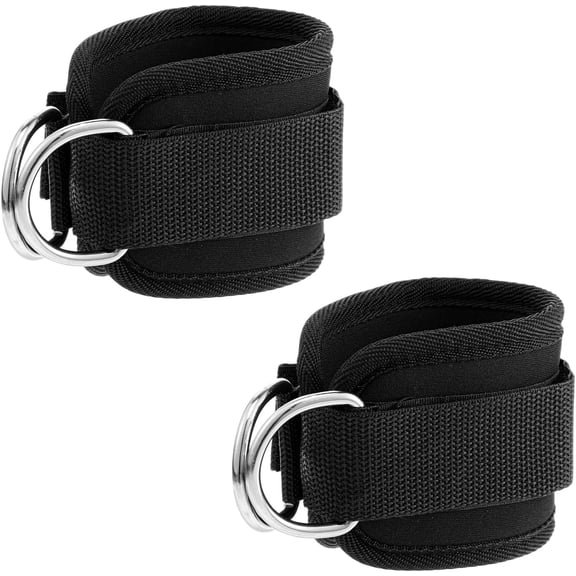 2 count Wrist Cuffs Lifting Straps with D Rings, Weight Lifting Straps Wrist Strap for Weightlifting Adjustable Gym Weightlifting Strap for  Machines Strength  Bodybuilding Deadlifting