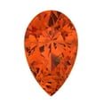 thumbnail image 1 of 2 ct 10x7mm Pear Cut VVS1 Simulated Red January Birthstone, 1 of 5