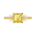thumbnail image 1 of 2 ct Asscher Cut Natural Citrine Solitaire Engagement Ring for Women in 18K Yellow Gold, 1 of 5