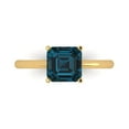 thumbnail image 1 of Clara Pucci 14K Yellow Gold 2ct LondonBlueTopaz Solitaire Ring for Women, 1 of 8