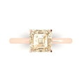 thumbnail image 1 of 2 ct Asscher Cut Natural Morganite Solitaire Engagement Ring for Women in 18K Rose Gold, 1 of 5