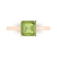 thumbnail image 1 of Clara Pucci 14K Rose Gold 2ct Peridot Solitaire Ring for Women, 1 of 8