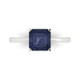 thumbnail image 1 of Clara Pucci 14K White Gold 2ct BlueSapphire Solitaire Ring for Women, 1 of 8