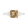 thumbnail image 1 of Clara Pucci 14K White Gold 2ct Champagne Solitaire Ring for Women, 1 of 8