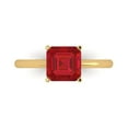 thumbnail image 1 of Clara Pucci 14K Yellow Gold 2ct Ruby Solitaire Ring for Women, 1 of 8