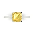 thumbnail image 1 of Clara Pucci 14K White Gold 2ct Yellow Solitaire Ring for Women, 1 of 8