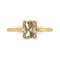 thumbnail image 1 of Solitaire Engagement Ring for Women - 2ct Yellow Moissanite in 18K Yellow Gold Promise Ring, 1 of 6