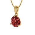 thumbnail image 1 of 2 ct Brilliant Round Cut Solitaire Natural Garnet 14k Yellow Solid Gold Everyday Affordable Designer Necklace Pendant with 16" Chain, 1 of 7