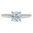 thumbnail image 1 of 2 ct Cushion Cut Natural Aquamarine Solitaire 18K White Gold Womens Engagement Ring, 1 of 3