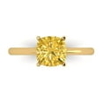 thumbnail image 1 of Clara Pucci 14K Yellow Gold 2ct Citrine Solitaire Ring for Women, 1 of 7