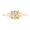 thumbnail image 1 of Clara Pucci 14K Rose Gold 2ct Morganite Solitaire Ring for Women, 1 of 7