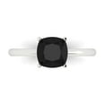 thumbnail image 1 of Solitaire Engagement Ring for Women - 2ct Natural Onyx in 14K White Gold Promise Ring, 1 of 5
