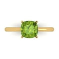 thumbnail image 1 of Clara Pucci 14K Yellow Gold Solid Gold Peridot Solitaire Anniversary Ring for Women - 2 cttw Cushion Cut, 1 of 7