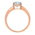 thumbnail image 1 of 2 ct Cushion Cut Natural Sky Blue Topaz Solitaire Engagement Ring for Women in 18K Rose Gold, 1 of 2