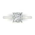 thumbnail image 1 of 2 ct Cushion Cut Simulated Diamond Solitaire 18K White Gold Womens Engagement Ring, 1 of 5