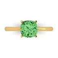 thumbnail image 1 of Clara Pucci 14K Yellow Gold 2ct Green Solitaire Ring for Women, 1 of 7