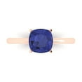 thumbnail image 1 of Clara Pucci 14K Rose Gold 2ct Tanzanite Solitaire Ring for Women, 1 of 7