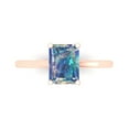 thumbnail image 1 of Clara Pucci 14K Rose Gold 2ct BlueMoissanite Solitaire Ring for Women, 1 of 8
