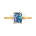 thumbnail image 1 of Clara Pucci 14K Yellow Gold 2ct BlueMoissanite Solitaire Ring for Women, 1 of 8