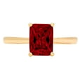 thumbnail image 1 of 2 ct Emerald Cut Natural Garnet Solitaire 14K Yellow Gold Womens Engagement Ring, 1 of 4
