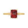 thumbnail image 1 of Clara Pucci 14K Yellow Gold 2ct Garnet Solitaire Ring for Women, 1 of 8