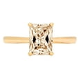 thumbnail image 1 of 2 ct Emerald Cut Natural Morganite Solitaire 14K Yellow Gold Womens Engagement Ring, 1 of 4