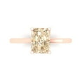 thumbnail image 1 of Clara Pucci 14K Rose Gold 2ct Morganite Solitaire Ring for Women, 1 of 8